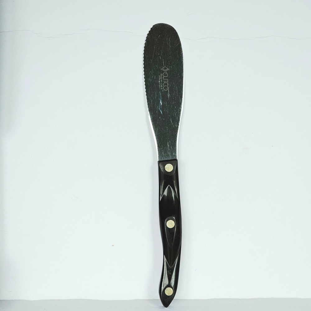 Cutco 1768 Spatula Spreader Serrated Knife Black Handle USA Sandwich Spatula
